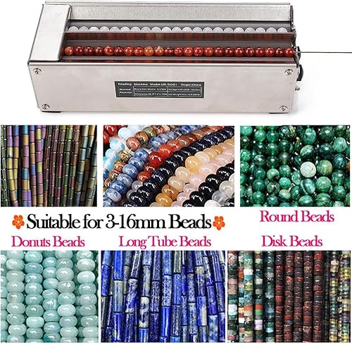 Miniatura 3 de Máquina de abalorios de acero inoxidable para suministros de fabricación de joyas, herramienta de cuentas rápidas para pulseras DIY, 2 canales y 3