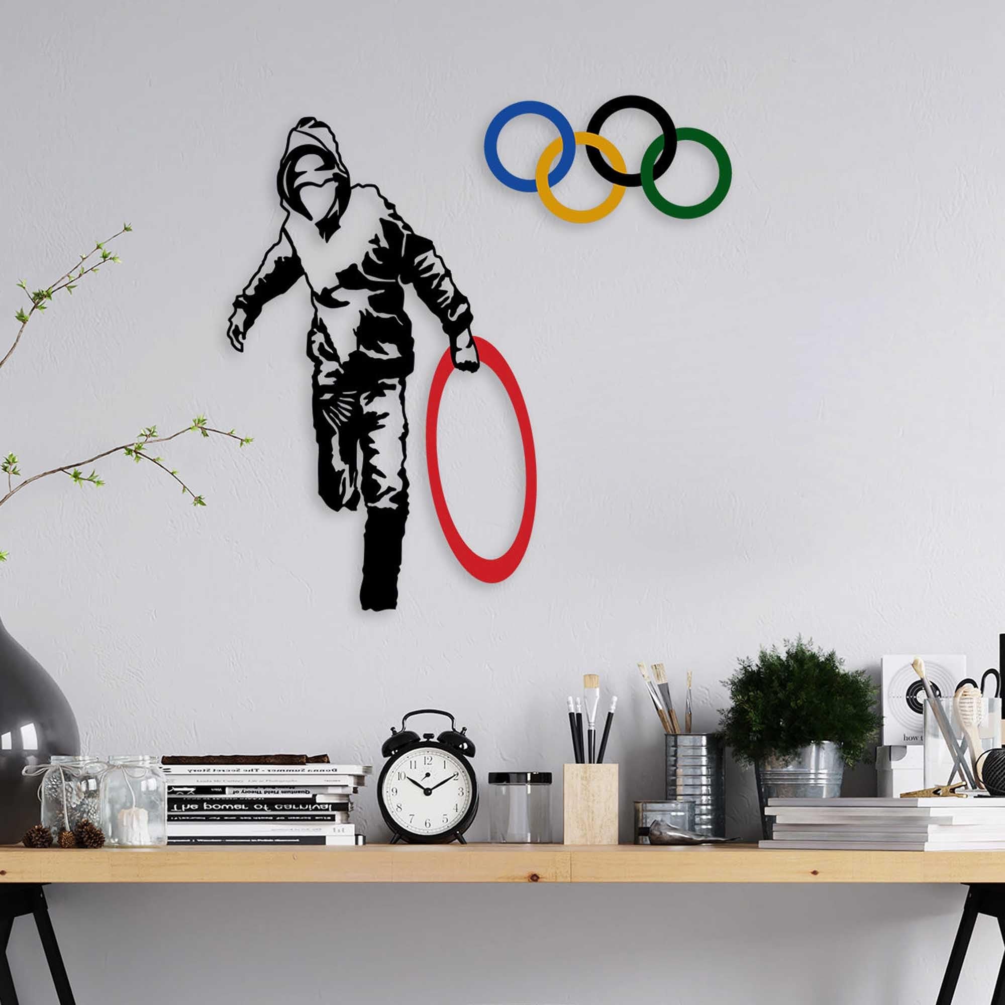 Stylish Decorative Metal Wall Accessory, 62 x 61 cm, 100% Metal (1.5 mm), Easy Wall Mounting, Perfect for Home Decor and Modern Spaces