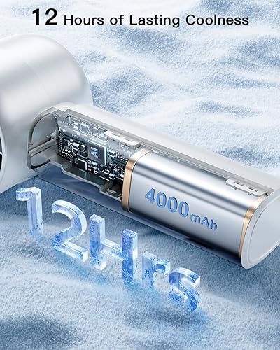 Miniatura 4 de coldSky Ventilador turbo portátil de mano, ventilador personal de alta velocidad de 5 velocidades con pantalla digital, ventiladores pequeños