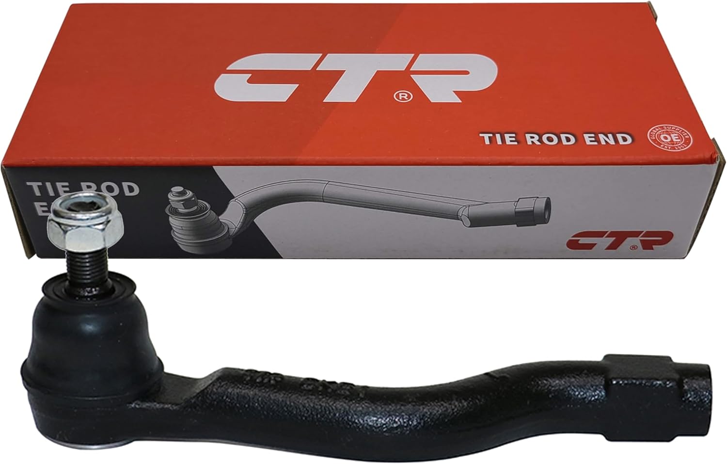 CTR CE0244L [OE Supplier] Front Left Outer, Left Outer Tie Rod End Compatible with HONDA Vehicles - Replaces 53560-TP6-A01, 53560TP6A02, ES801163