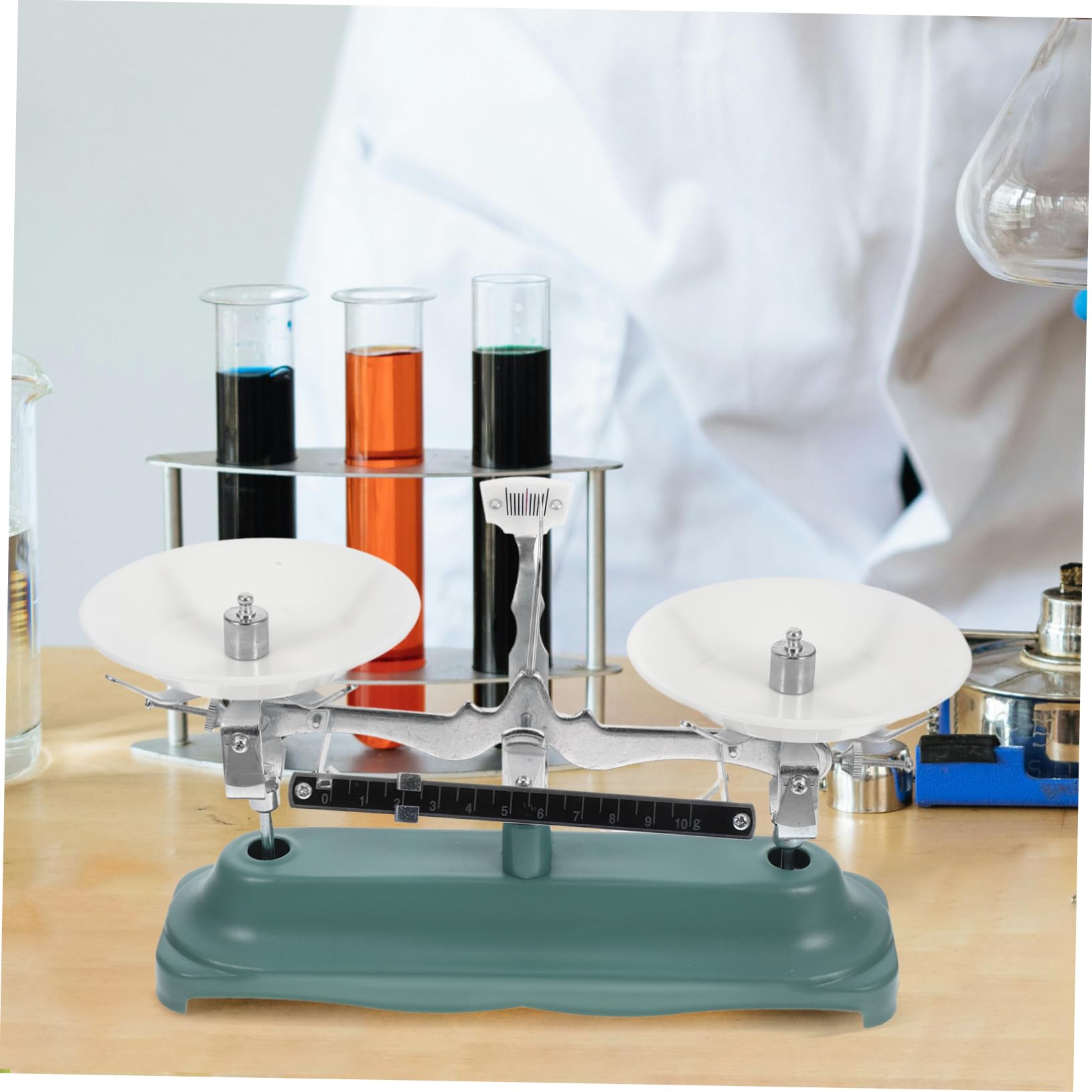 PRETYZOOM 2 Juegos balanza pesas pesar largo peso escala industrial viga triple báscula de triple haz para laboratorio báscula portátil de triple haz abdominales