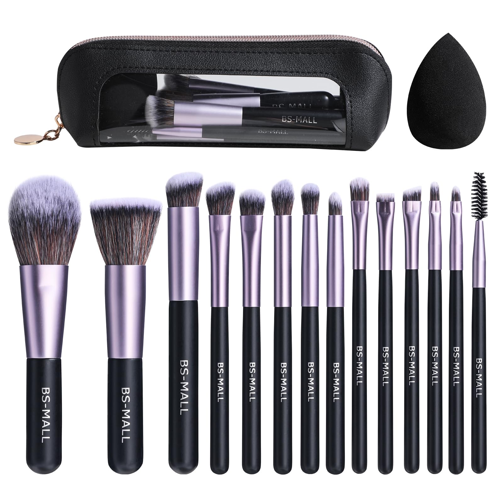 50% Off BS-MALL 14-Piece Makeup Brush Set with Travel Case - Image 1