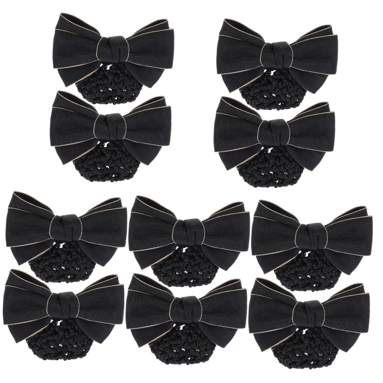FRCOLOR 10stücke Haarnetz Bun Cover Snood Haarschmuck Professionelles Haarnetz Mit Schleife Klassisch Für Elegante Frisuren Und Besondere Anlässe
