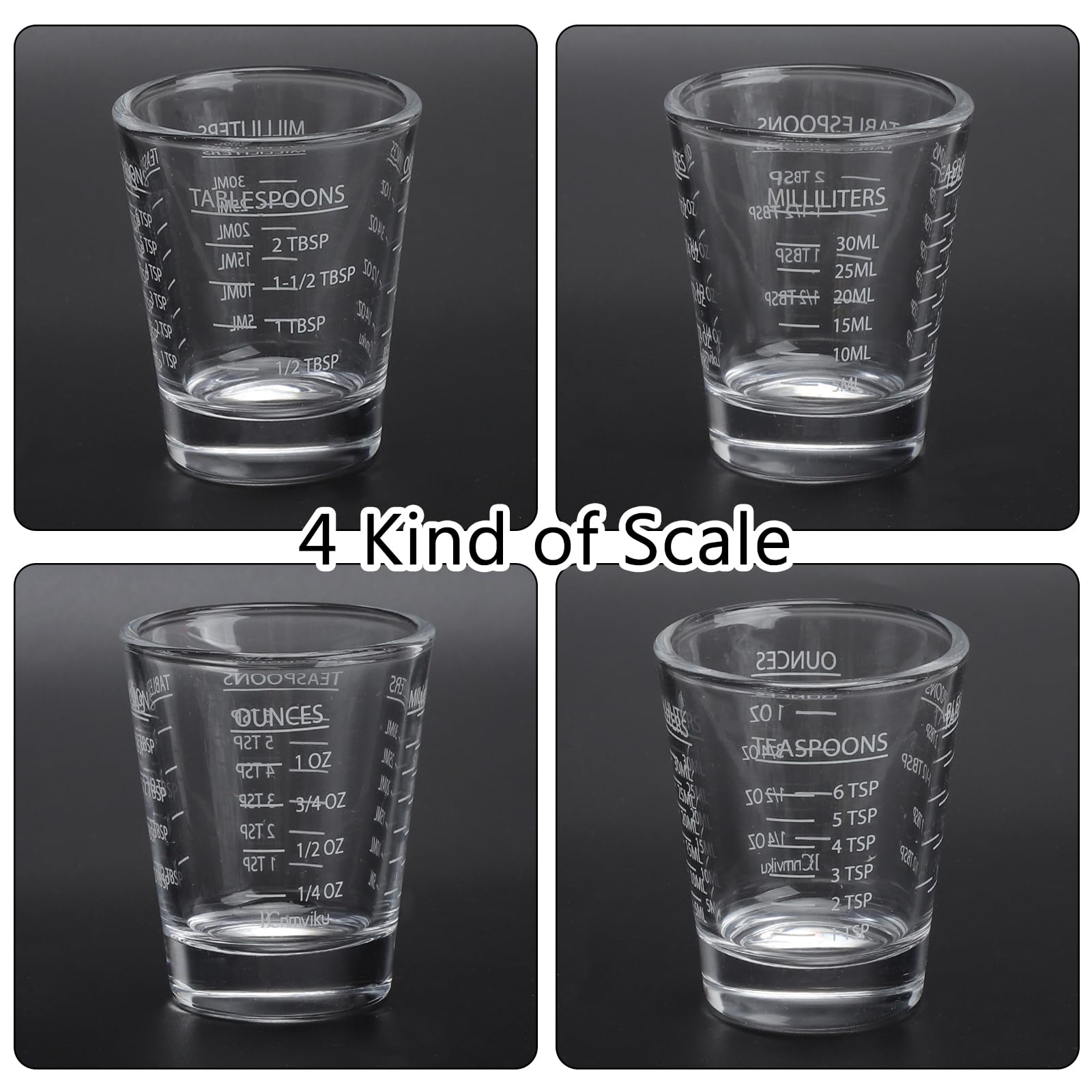 Mały kubek z miarką, 30 ml, szklanki do shotów ze skalą do koktajli, tequili, wódki, kawy, mleka, biały