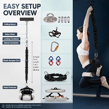 Heavy Duty Bungee Fitness Equipment Set, Bungee Resistance Band