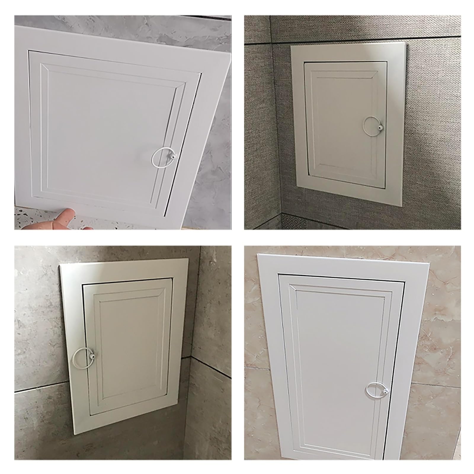 Aluminiowy panel dostępowy do montażu podtynkowego z płyt kartonowo-gipsowych do sufitu i ściany | Drzwi inspekcyjne do zastosowań hydraulicznych i elektrycznych(15x60cm)