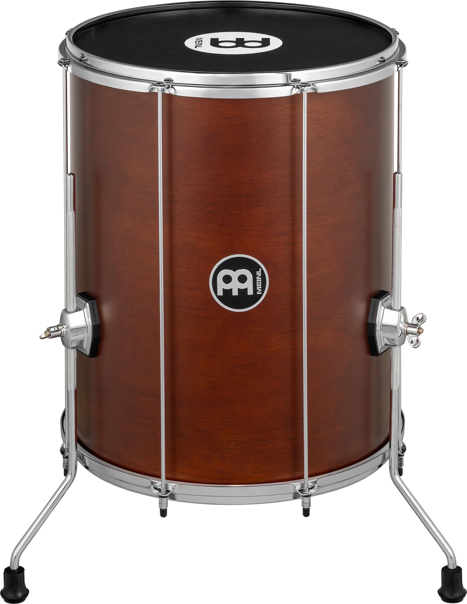 Meinl Percussion Traditional Wood Surdo – Piccolo Tamburo Samba – Altezza Regolabile – 16-Pollici Diametro – 20-Pollici Altezza – Hardwood, Brown (SU16-L-AB-M)