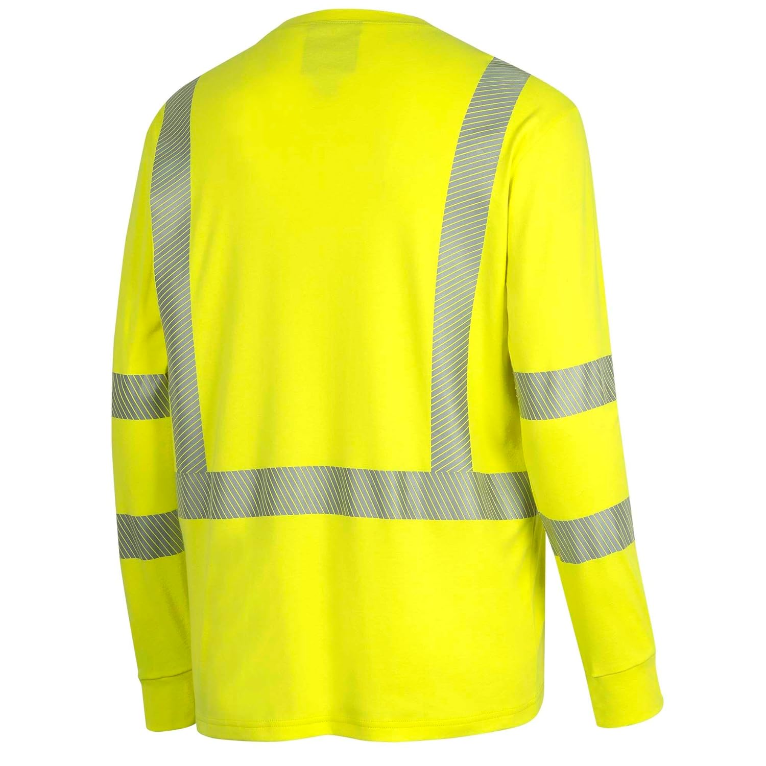 Oberon FR Arc Rated Hi Vis Safety Shirt For Men - Flame Resistant Long Sleeve Cotton T-shirt - 11 Cal - Class 3 - Pocket - Image 9