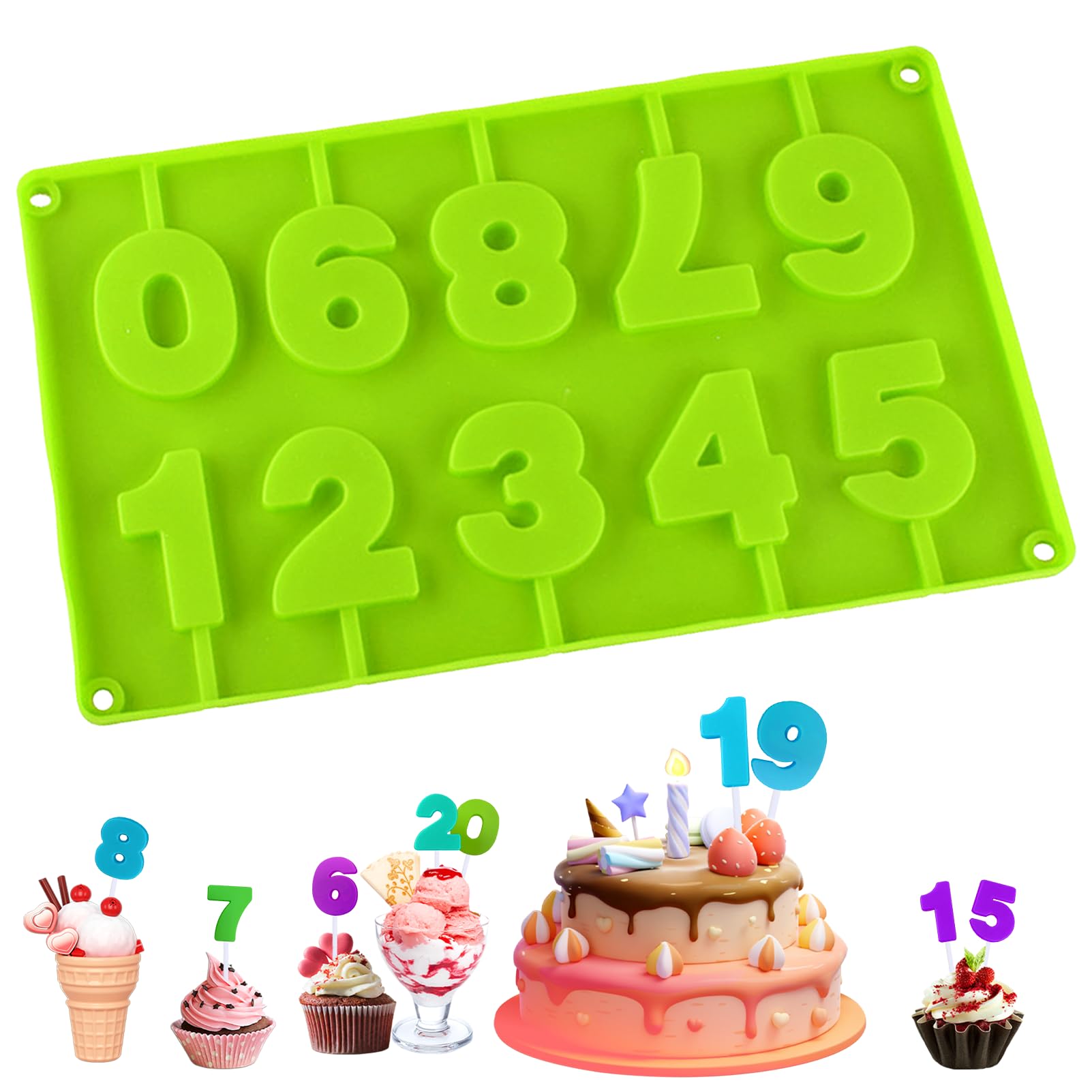 2 Stück Silikonformen Zahlen & Buchstaben – Wiederverwendbar Für Kuchen & Deko