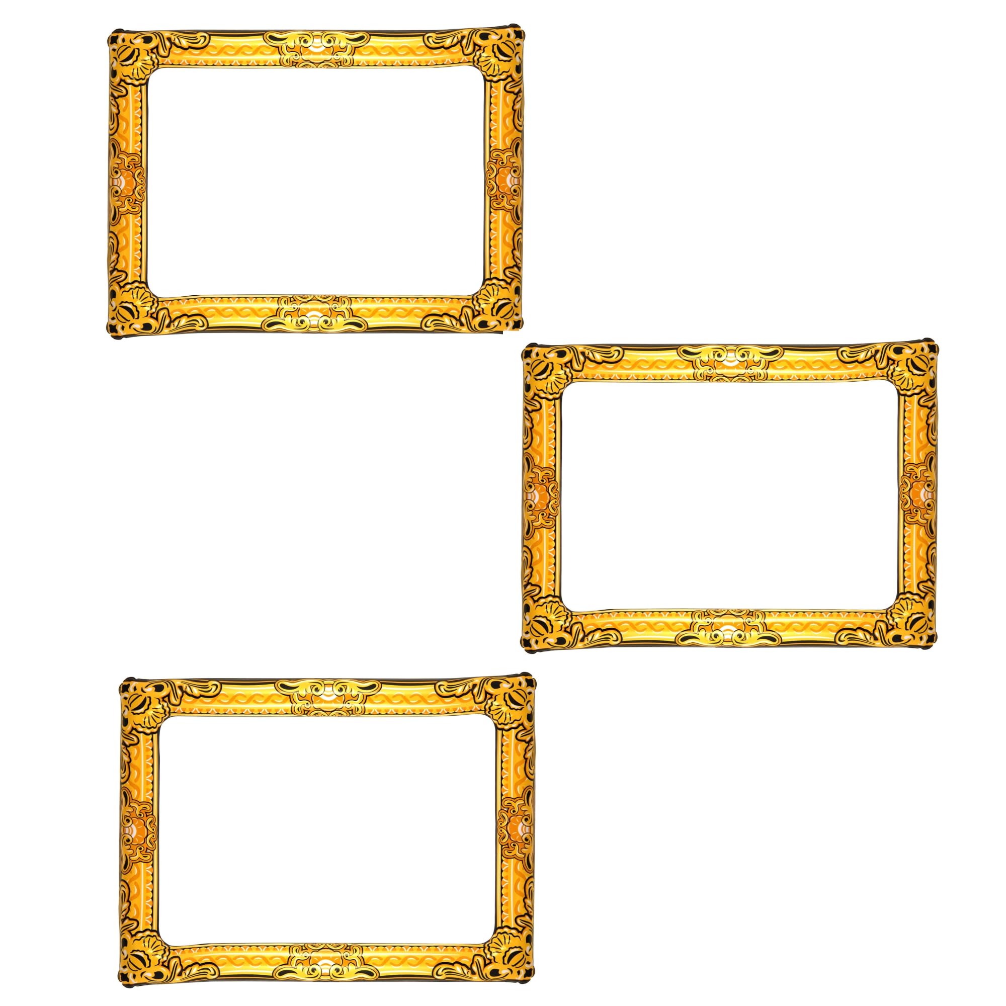 Inflatable Gold Picture Frame (60cm x 80cm) β Large Novelty Photo Booth Prop for Parties, Events, Weddings, and Celebrations (3)