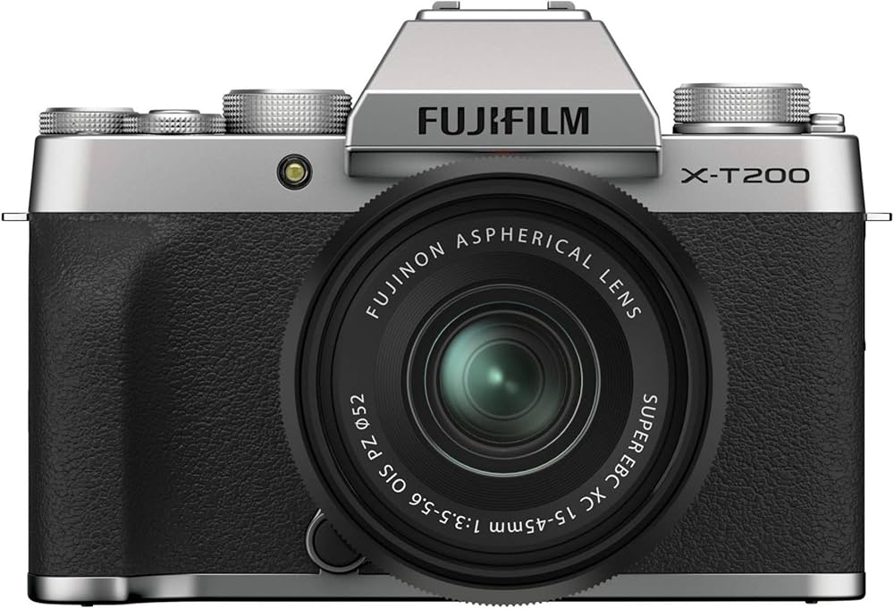 Fujifilm X-T200 Mirrorless Digital Camera w/XC15-45mm Kit - Silver