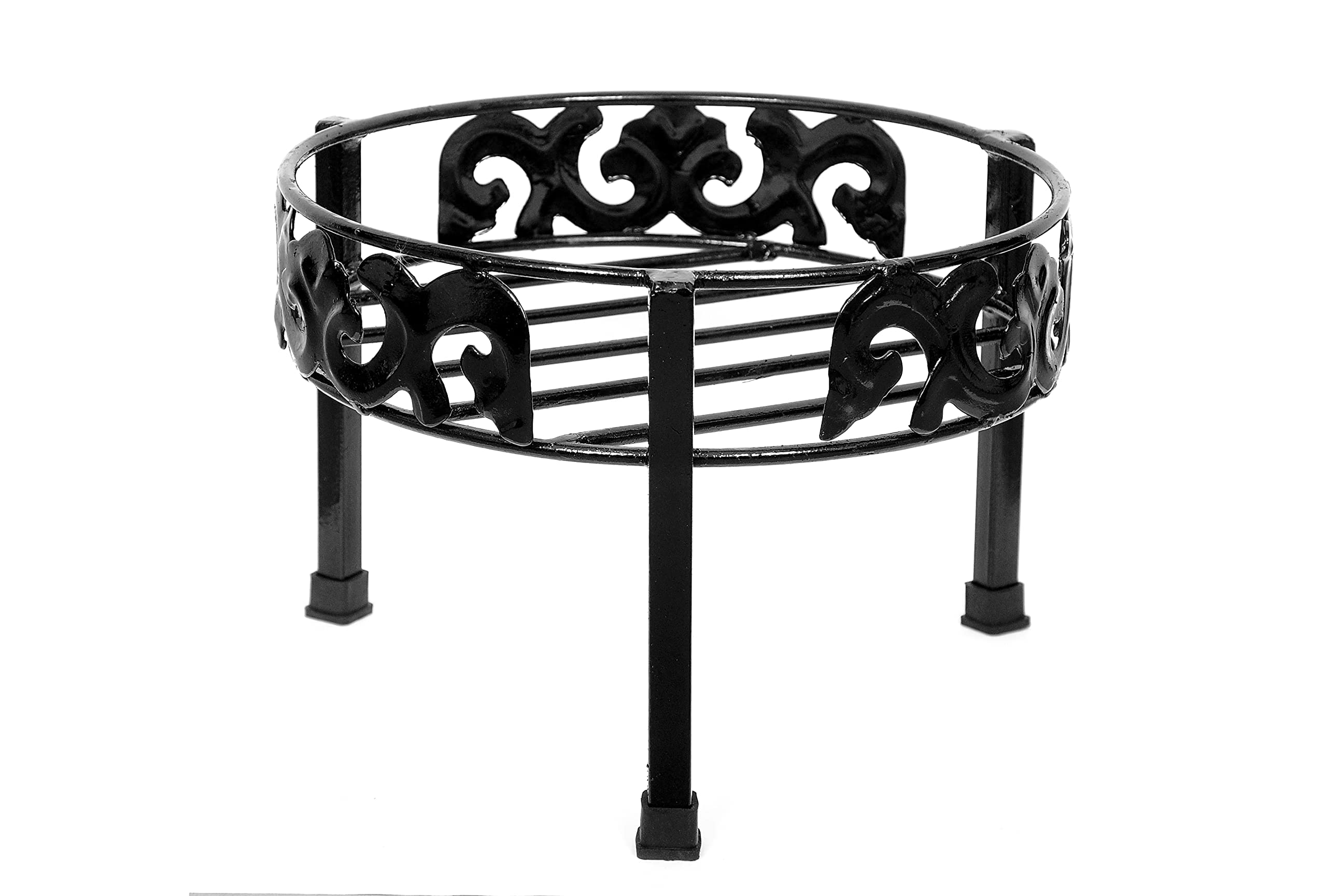 JS Fabrications Round Garden Iron Pot Stand/Indoor/Outdoor/Balcony/Office Iron Pot Stand Home Decor (Black) (B09DNRWLY3) Amazon Price History, Amazon Price Tracker