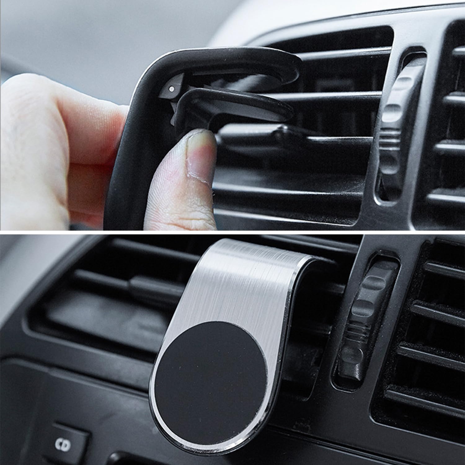 Supporto Per Ugello Magnetico Da 2 Pezzi, Forte Clip Magnetica Per Auto, Supporto Di Navigazione Compatto, Leggero, Resistente E Conveniente Per Telefoni Cellulari.