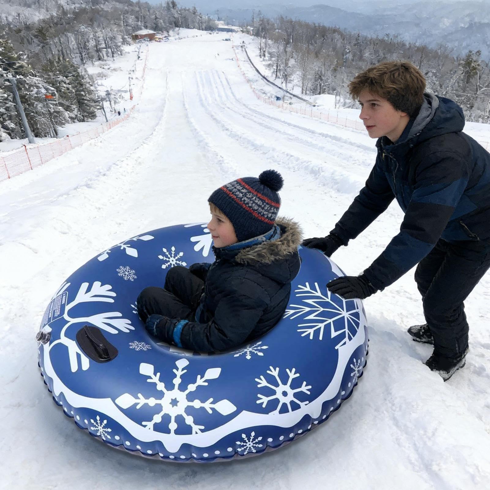 Tubo da neve | Tubo gonfiabile per neve – Anello resistente all'abrasione per attività di slittino | Per attività all'aperto in inverno, su marciapiedi, in piscina, am, durante sport, riunioni e feste