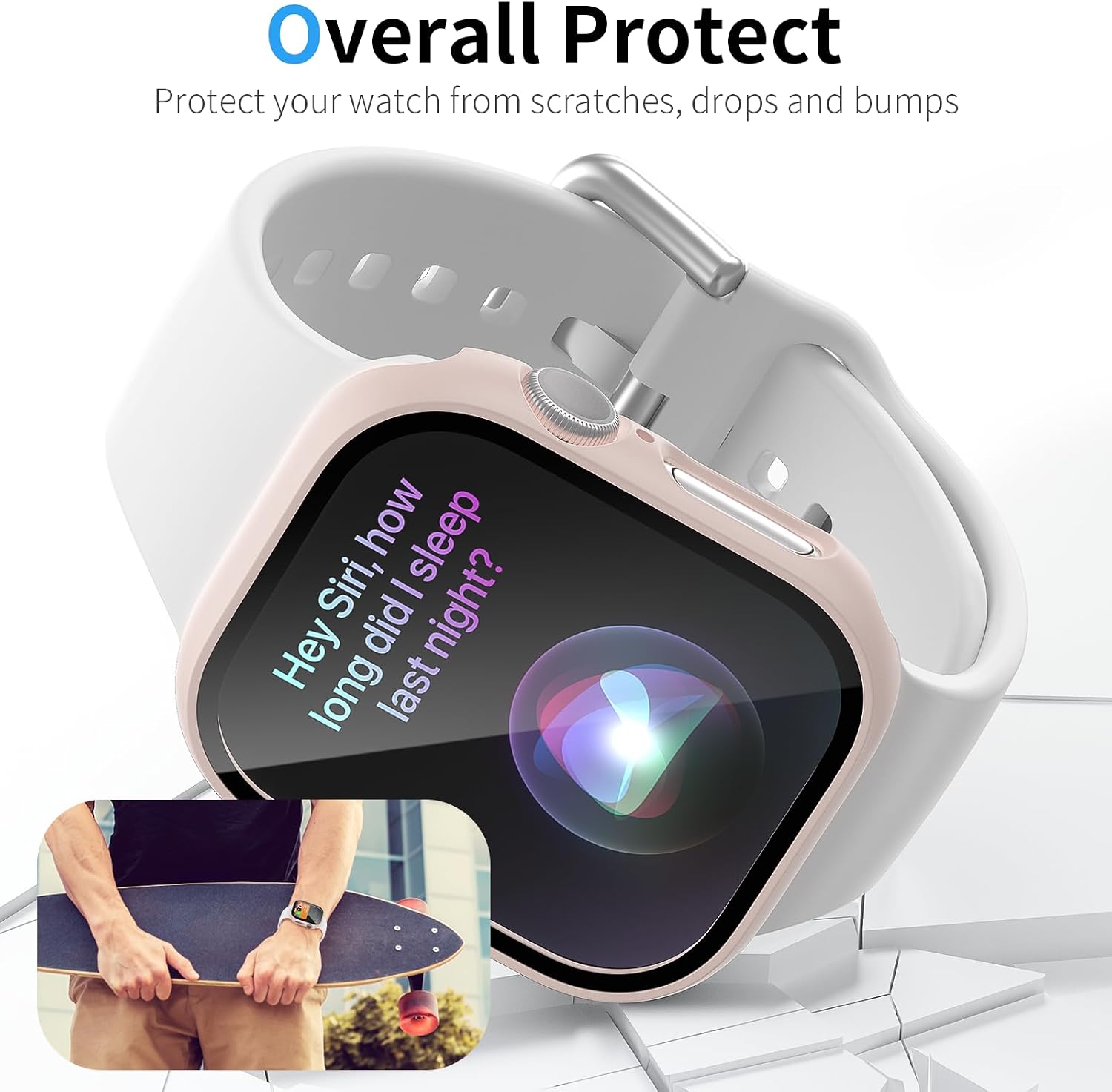 WISKII 6 Pack Case Compatible with Apple Watch Series 11 Series 10 46mm with Tempered Glass Screen Protector, Hard PC Ultra-Thin Full Shockproof Cover for iWatch Series 11/10 46mm Accessories image 4