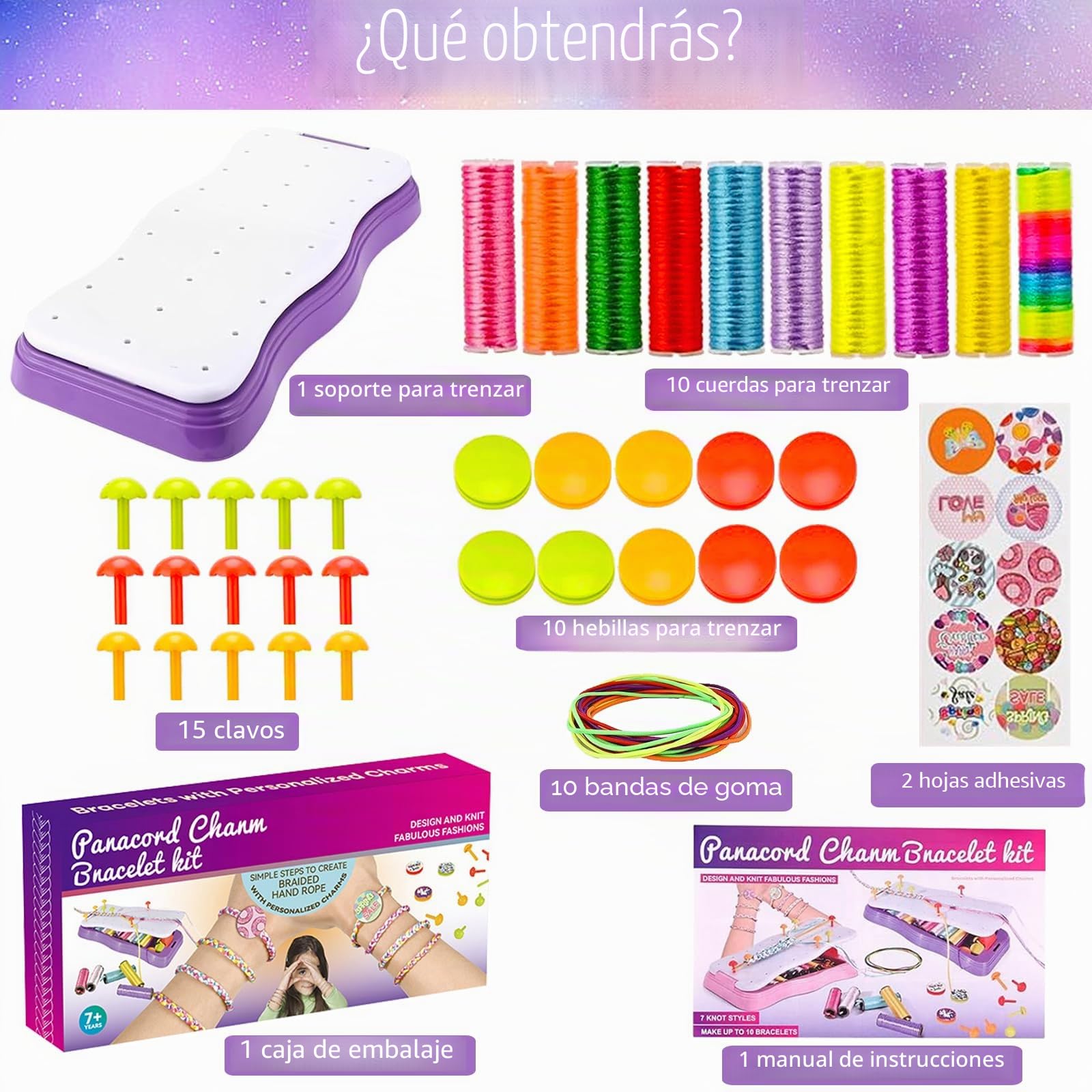 Kit De Pulseras DIY FEMONGY Para Niñas – Telar, Cuerdas, Cuentas Y Accesorios Para Hacer Pulseras De La Amistad, Manualidades Creativas Para Niños, Regalo Educativo Y Divertido