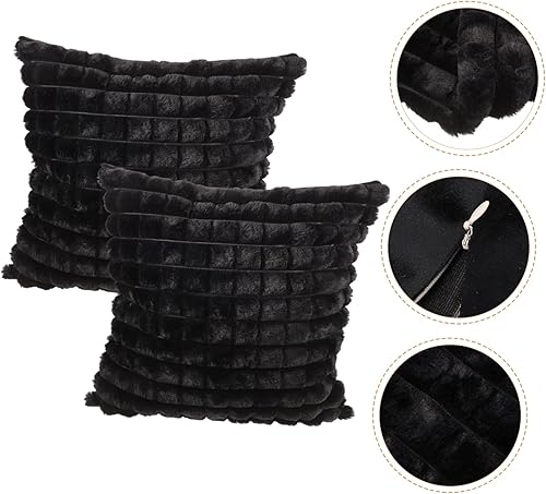 Miniatura 3 de Homoyoyo 2 fundas de almohada de felpa, accesorios de oficina, almohadas coloridas, almohada esponjosa, alternativa para sofá, funda de almohada