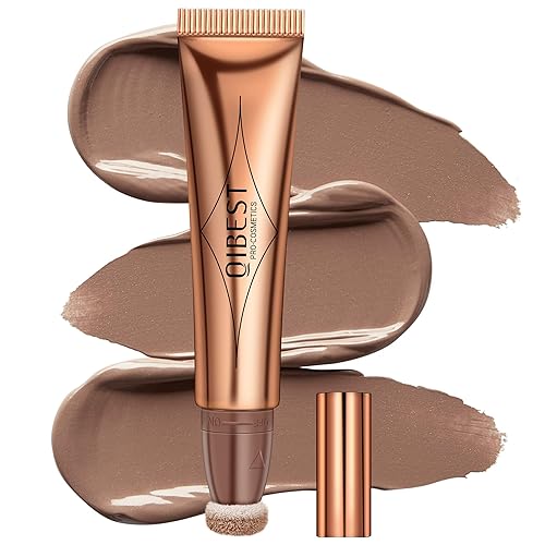 Mysense Varita de belleza de contorno líquido, barra bronceadora de contorno de crema de gel, lápiz mezclable de acabado mate, maquillaje facial