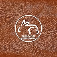 Vista 8 de Humble Chic bolsa pequeña de piel vegana, para usar cruzada o cartera con ajuste de pulsera, incluye hombro ajustable y correa para muñeca.