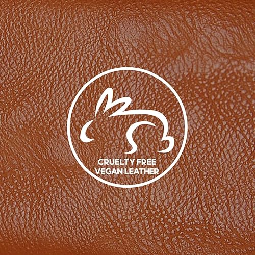 Miniatura 8 de Humble Chic bolsa pequeña de piel vegana, para usar cruzada o cartera con ajuste de pulsera, incluye hombro ajustable y correa para muñeca. Marrón