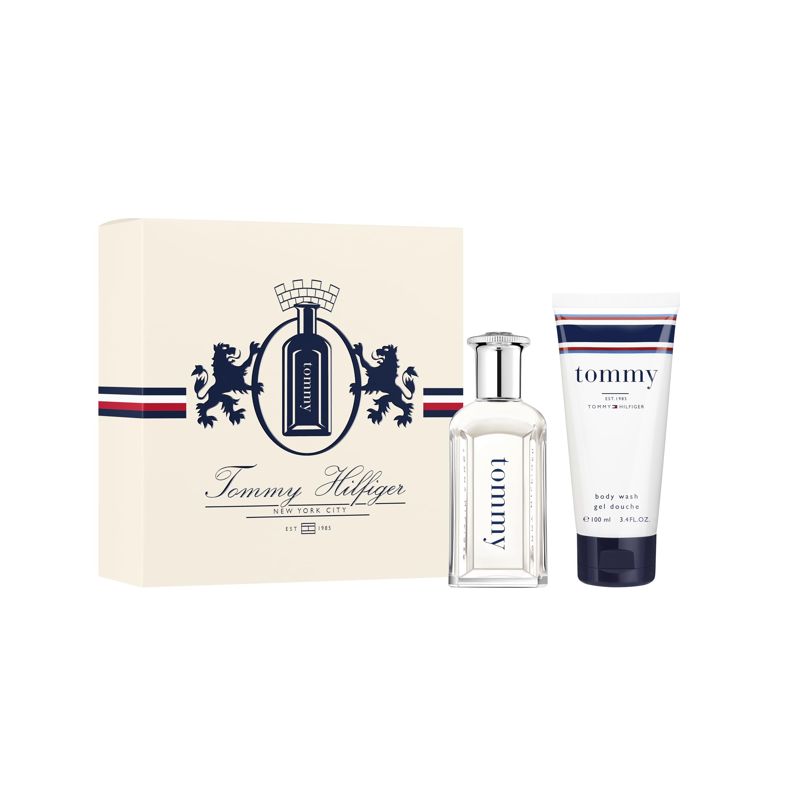 Tommy Hilfiger Tommy Xmas Set, EDT 50 ml et Gel Douche 100 ml | Coffret de Noël pour Homme, Parfum Fougère, Notes Agrumées et Fruitées