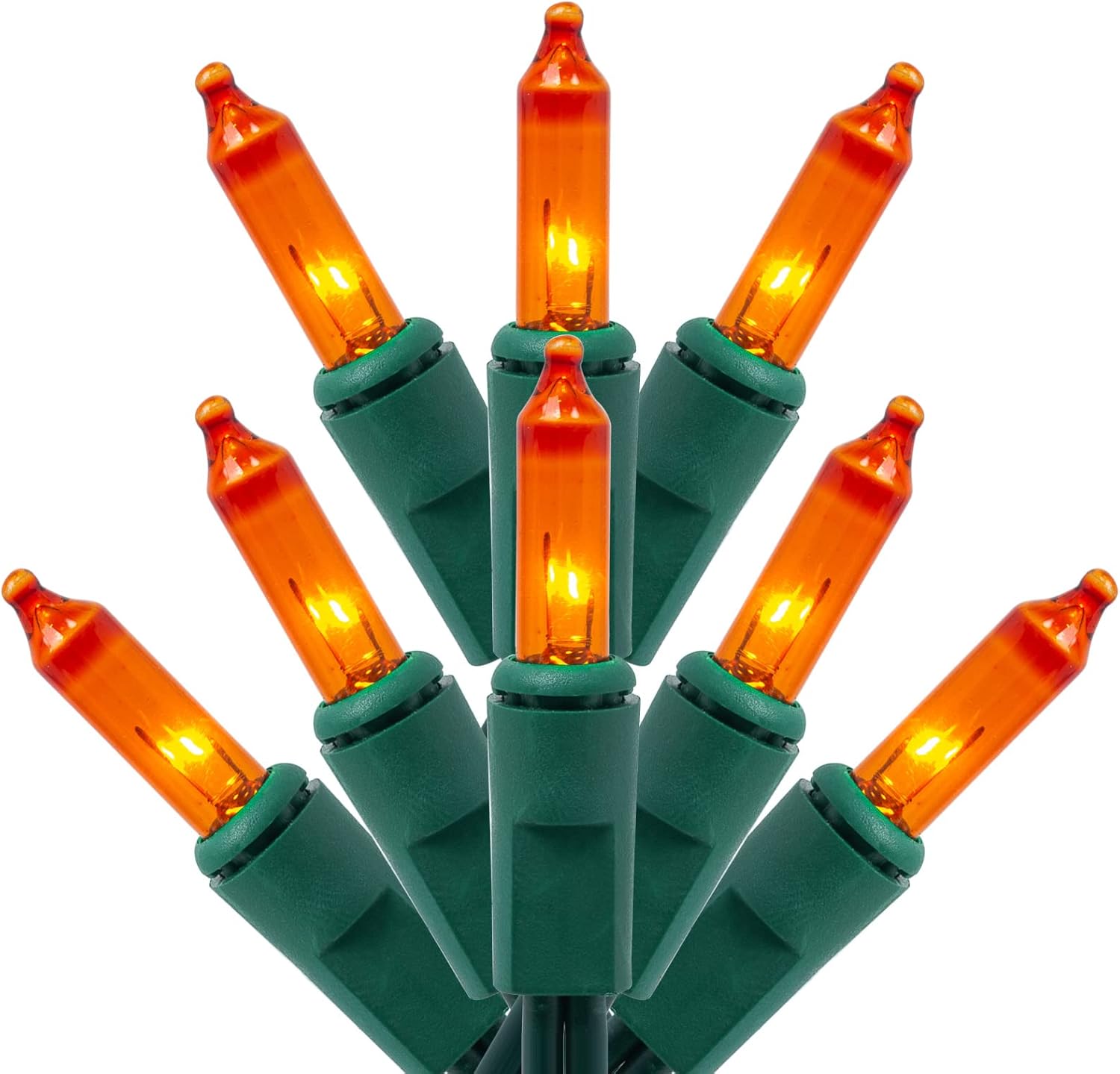 GOODFAITH Green Line UL Certified Outdoor Christmas 100 Lights 22.6 ft