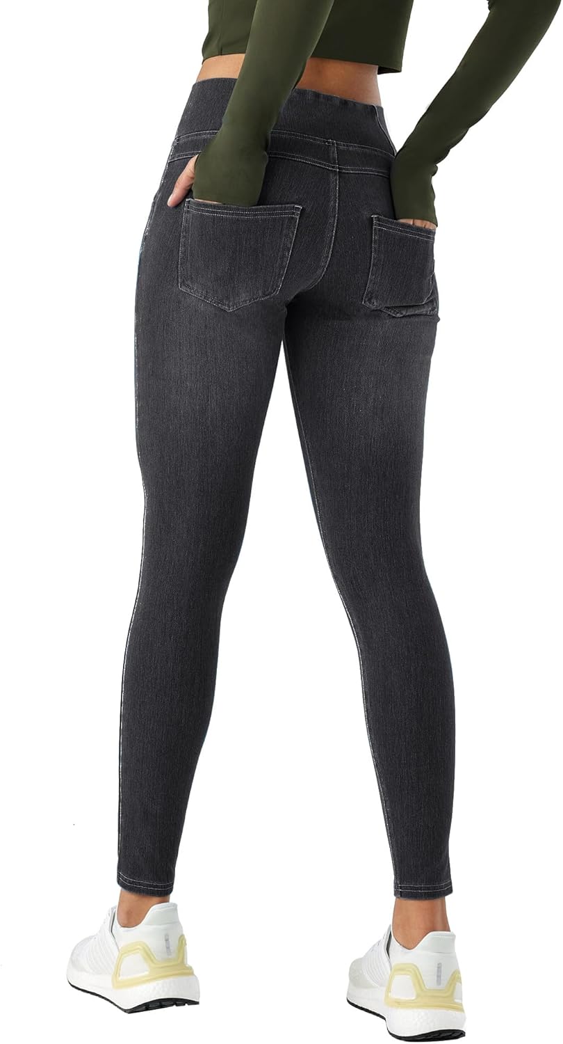 V Crossover Skinny Jeans Women High Waist Pull onTummy Control Casual Fitness Leggings, Highly Elasticity Yoga Pants - Image 2