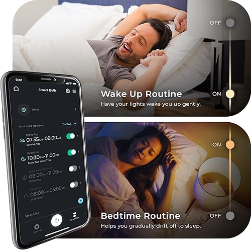 Miniatura 5 de GLOBE Bombilla LED eléctrica inteligente Wi-Fi de 4.5 W (equivalente a 40 W) de filamento recto, blanco transparente, no requiere concentrador,