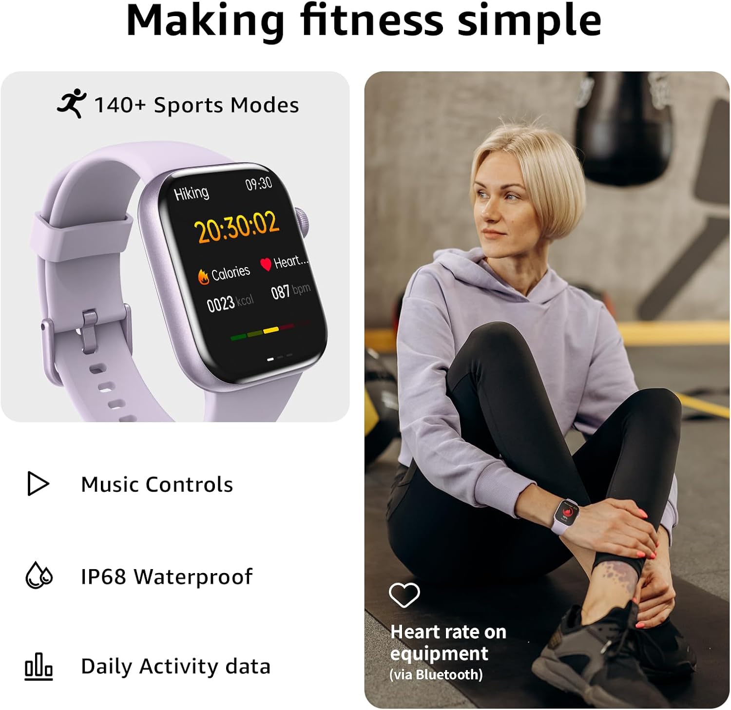 Smart Watch for Men Women Answer/Make Call, 1.85" Smartwatch, Fitness Watch with Heart Rate Blood Pressure Sleep Monitor, 140+Sports, IP68 Waterproof Step Counter Watch Compatible with Android IOS