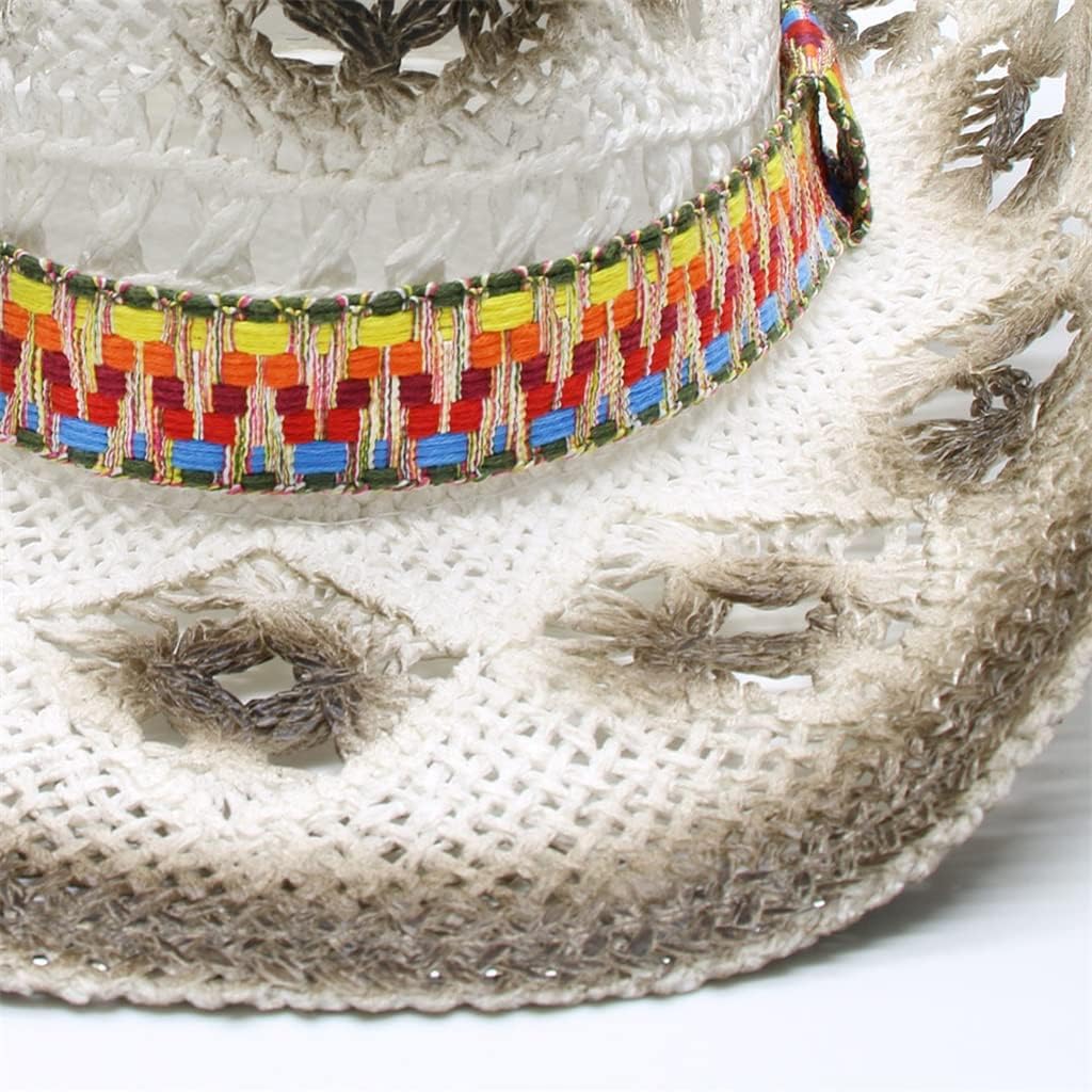 Vintage Unisex Vintage Wide Brim Sun Beach Cowboy Jazz Hat Sun Hat