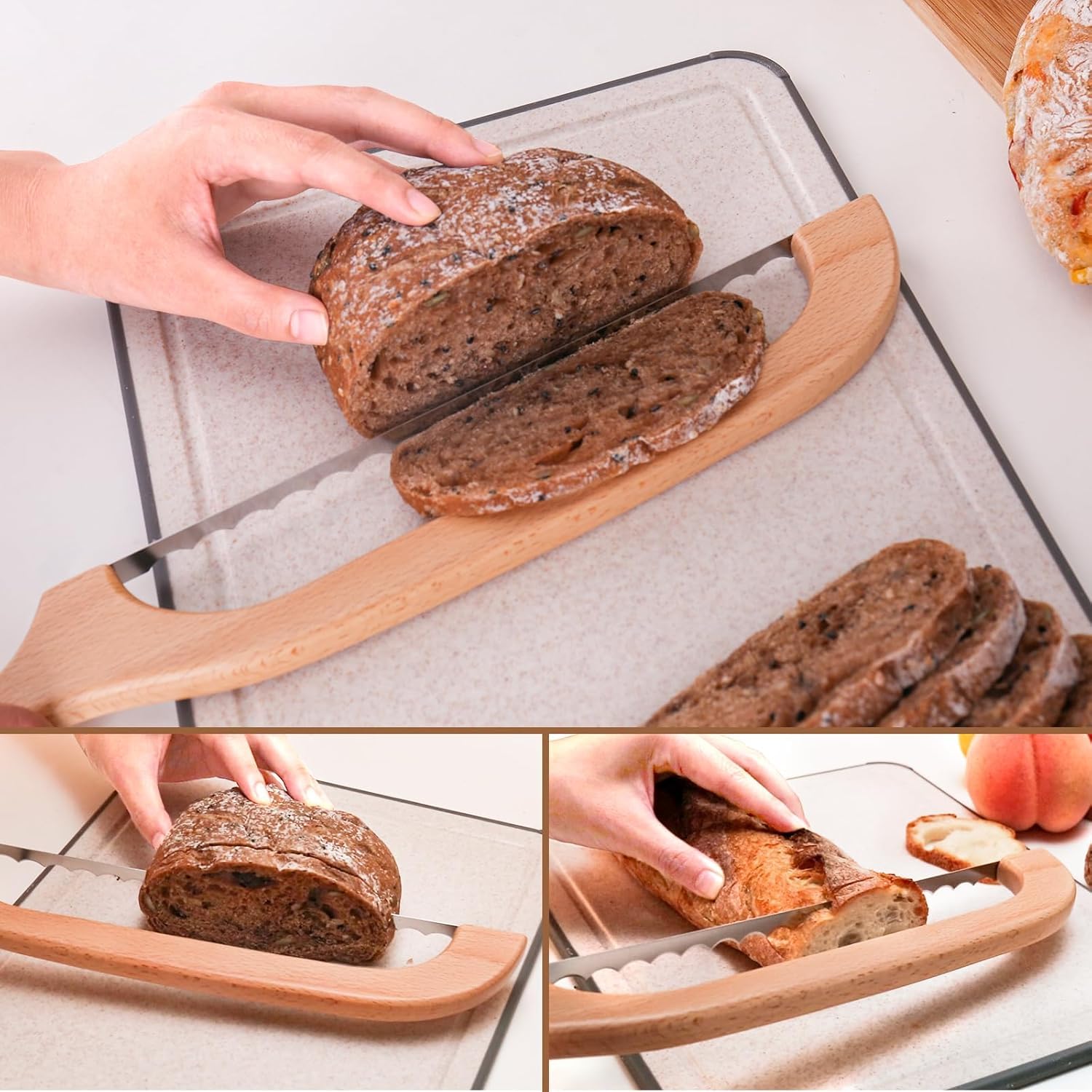 Woodever Bread Knife Set - 2 Slicers -9