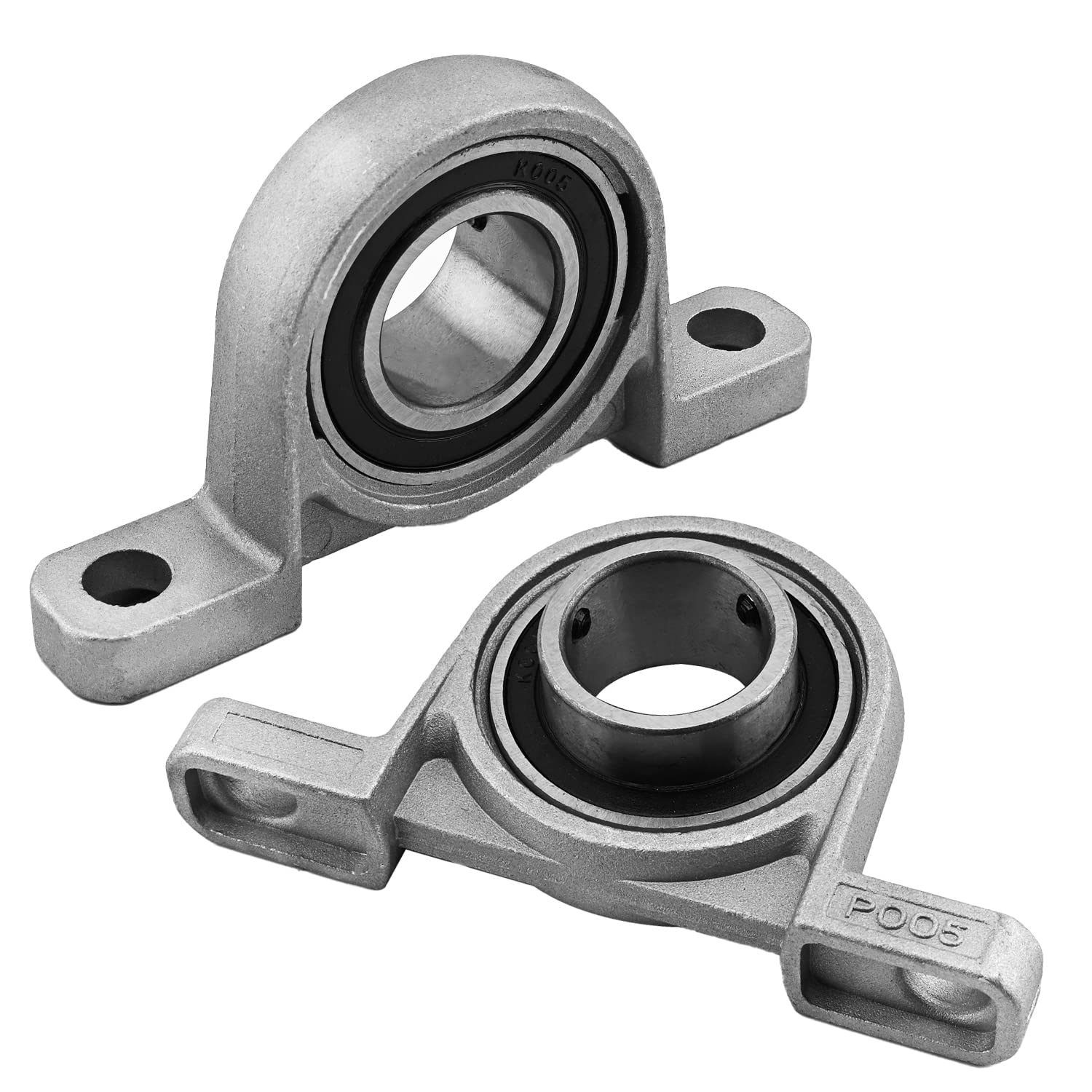 Othmro Lot de 2 Palier en Alliage de Zinc et Acier, ID 25mm, Largeur 65mm, Longueur 112mm, Palier à Bride KP005, Antirouille, Palier à Bloc Flottant pour Locomotives, Aérospatiale, Métallurgie