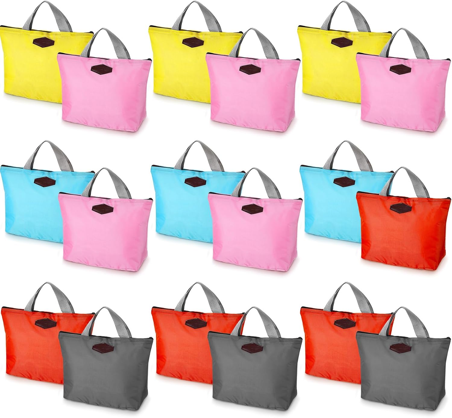 Chunful 24-Pack Insulated Lunch Bags - Leakproof Thermal Totes for Work, School, Picnic - Bulk Aesthetic Colors for Women & Men