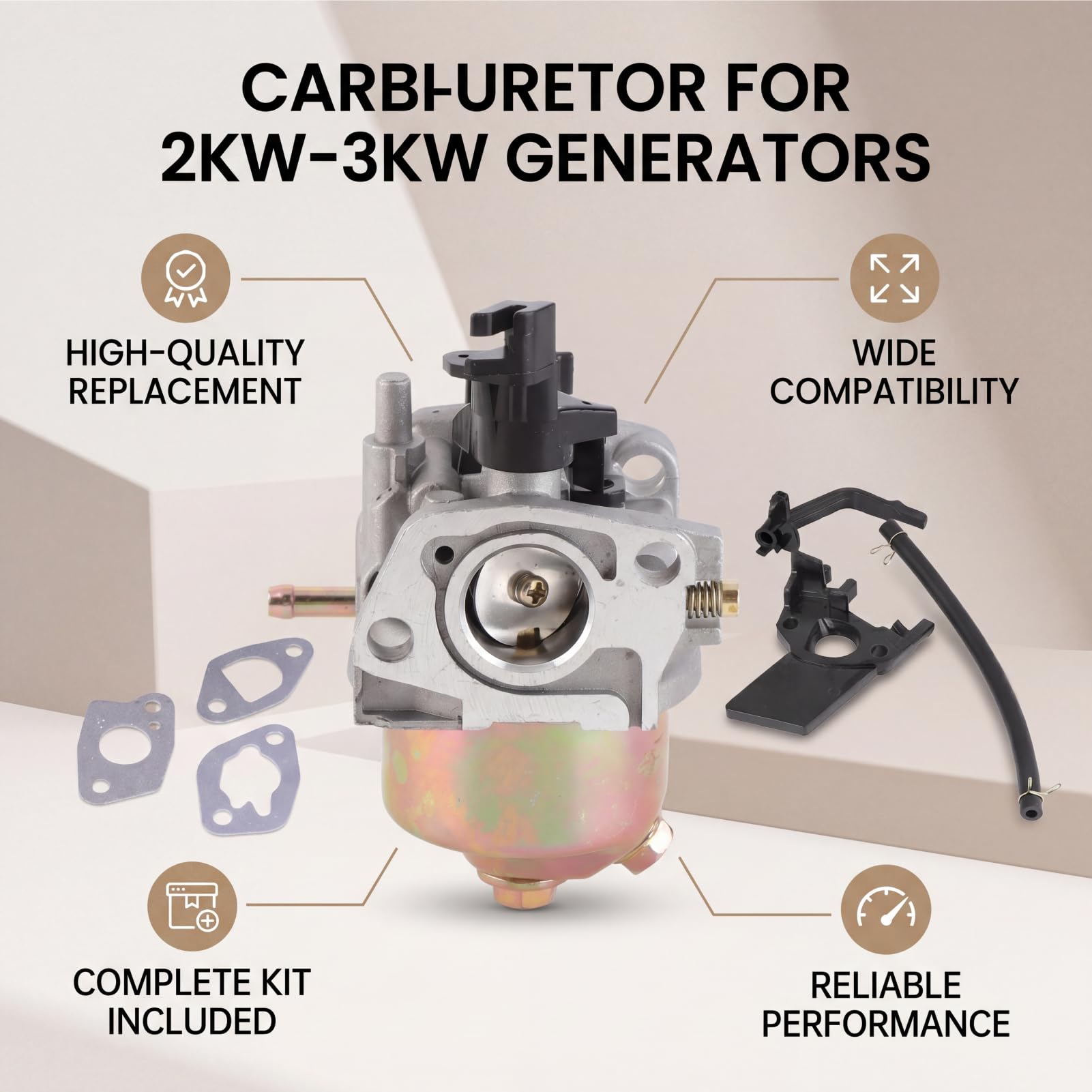 Gaźnik Gaźnik Silnika Gaźnik Z Zestawem Uszczelek Zamiennik Gx160 Gx200 Generator Części Z Uszczelkami Do Kosiarek