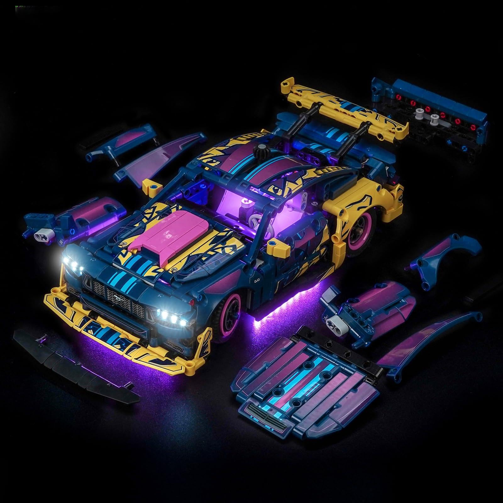 BrickBling RC Light Set Compatible with Lego Ford Mustang GT Car 42236