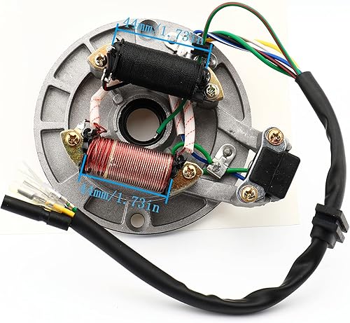 Miniatura 3 de Placa de estator magnética de encendido de 2 bobinas compatible con 50cc 70cc 90cc 110cc 125cc Taotao Kazuma SSR Baja Dirt Bike Pit Bike ATV Quad Go