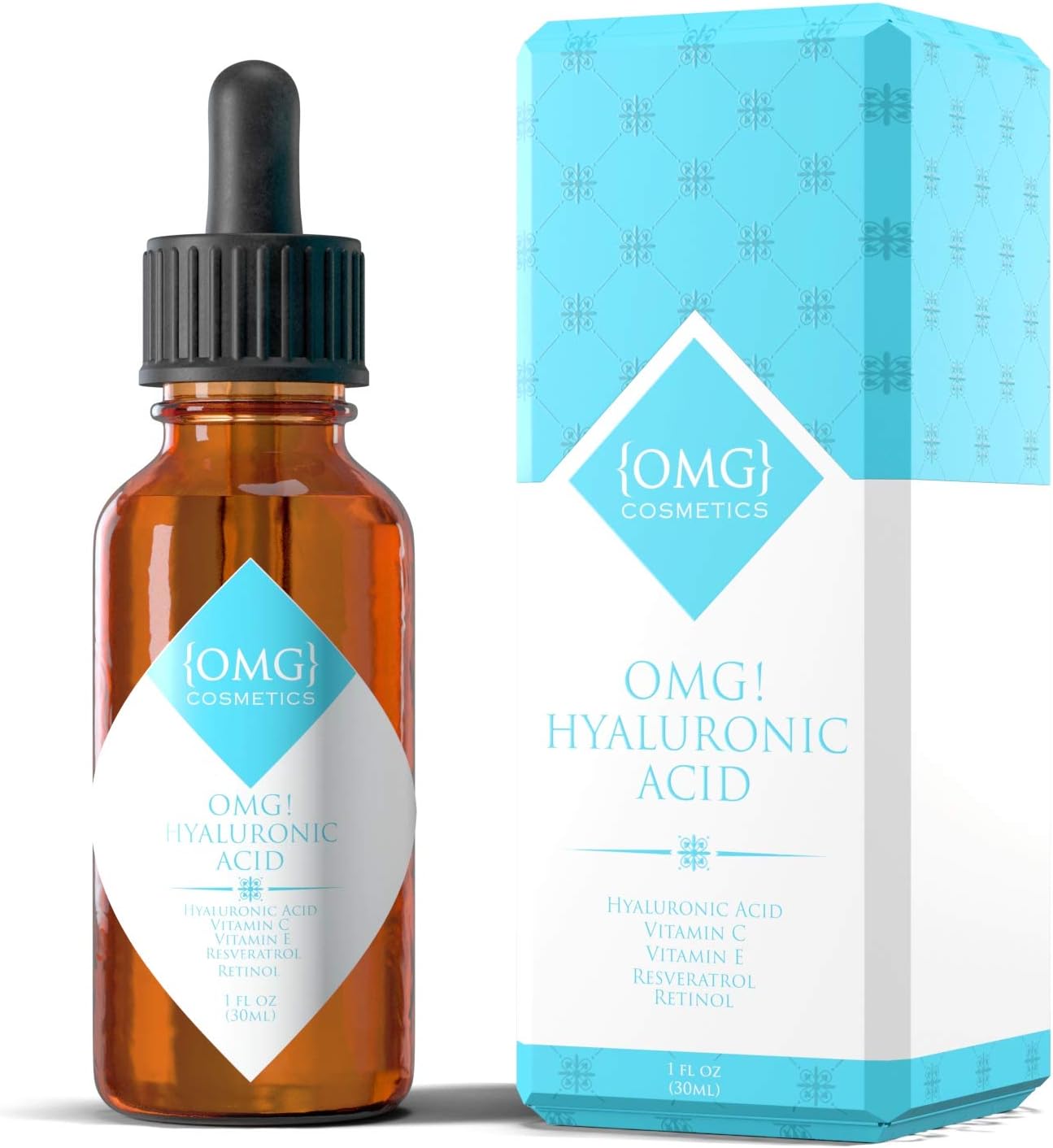 OMG! Hyaluronic Acid Serum for Face with Retinol and Vitamin C + E - POTENT Anti Aging Wrinkle Facial Serum