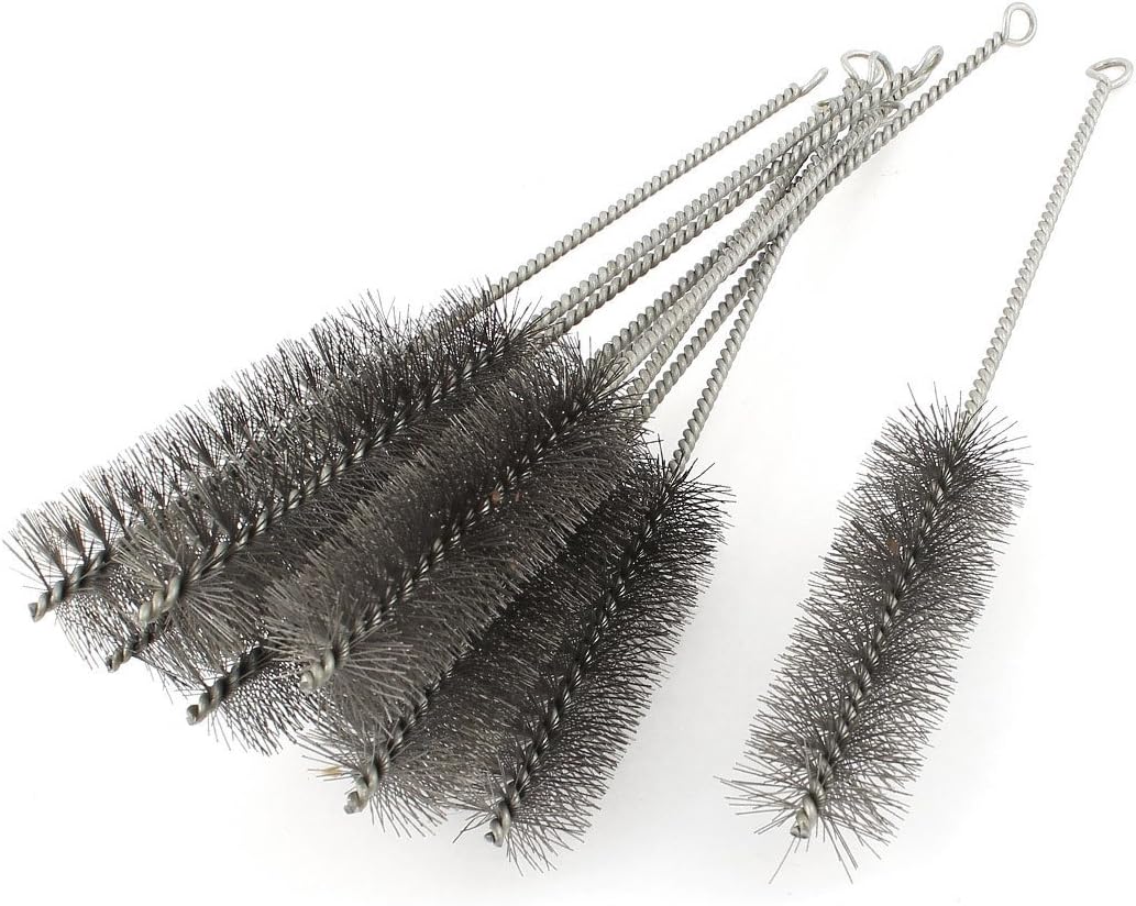 29cm Long 40mm Diameter Stainless Steel Wire Tube Cleaning Brush 10Pcs