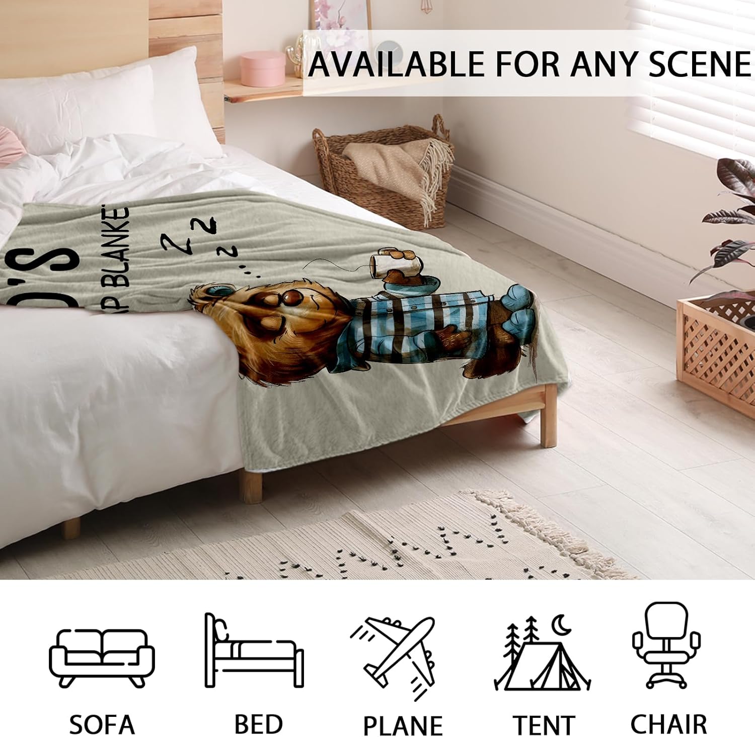 Funny Dad Blanket Gift, Soft Fluffy Throw Blanket 60"x80" for Dad Birthday, Father’s Day, Christmas, Thanksgiving, Unique Present from Daughter Son, Cozy Gifts for Men Fathers