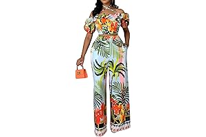 Floral Pants Sets Women 2 Piece Outfits