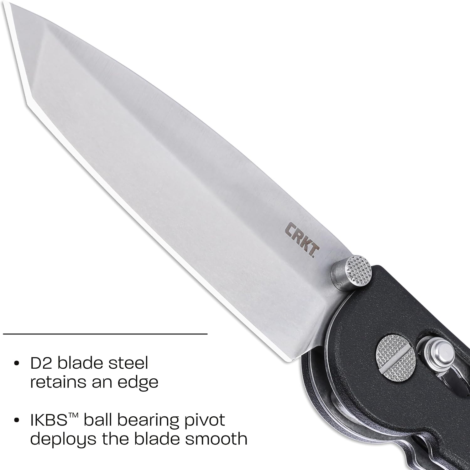 CRKT M16-02X Folding Knife with Crossbar Lock: D2 Steel Plain Edge Blade, Grivory Handle, Reversible Pocket Clip, M16-02X