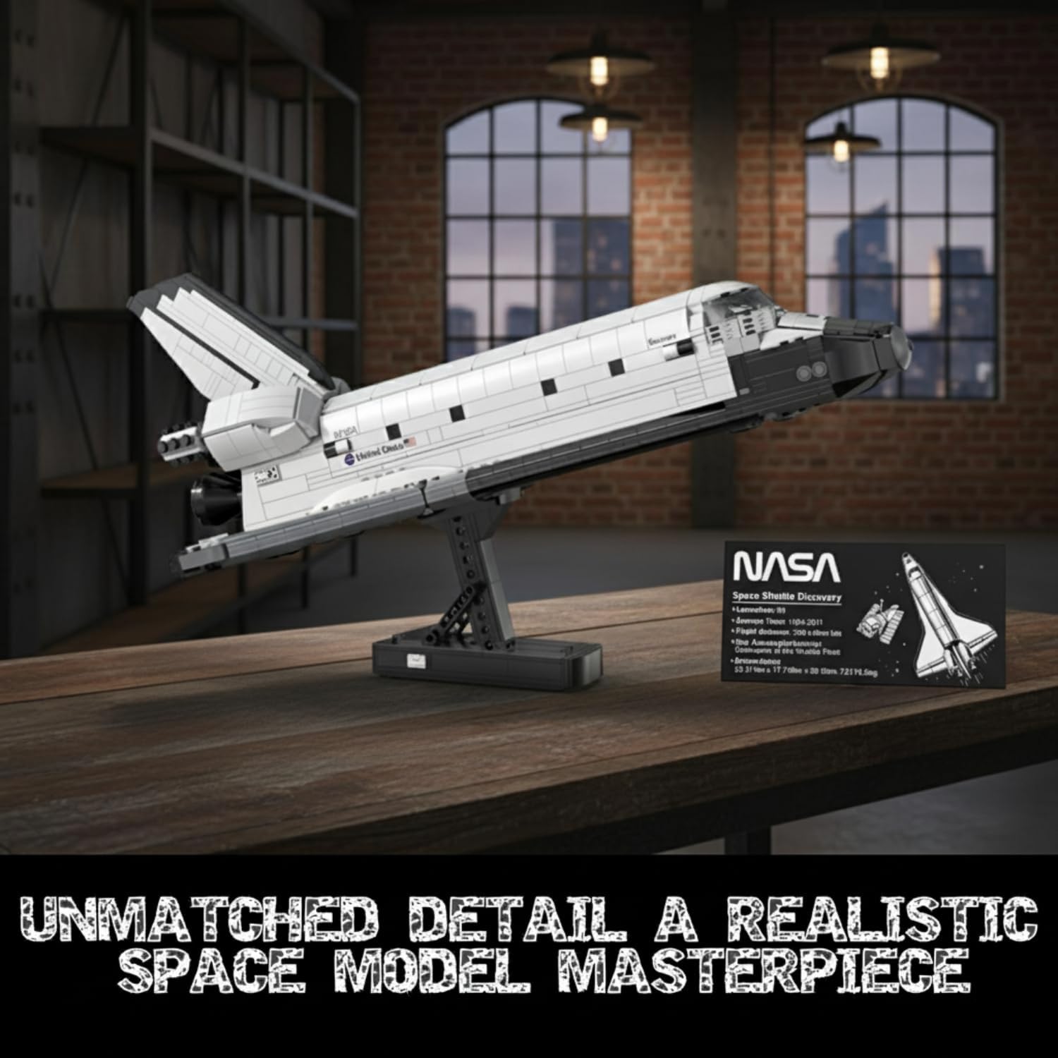 NASA Space Shuttle Discovery Model 1:85 Scale Official Licensed Building Set with Hubble Telescope C56052W