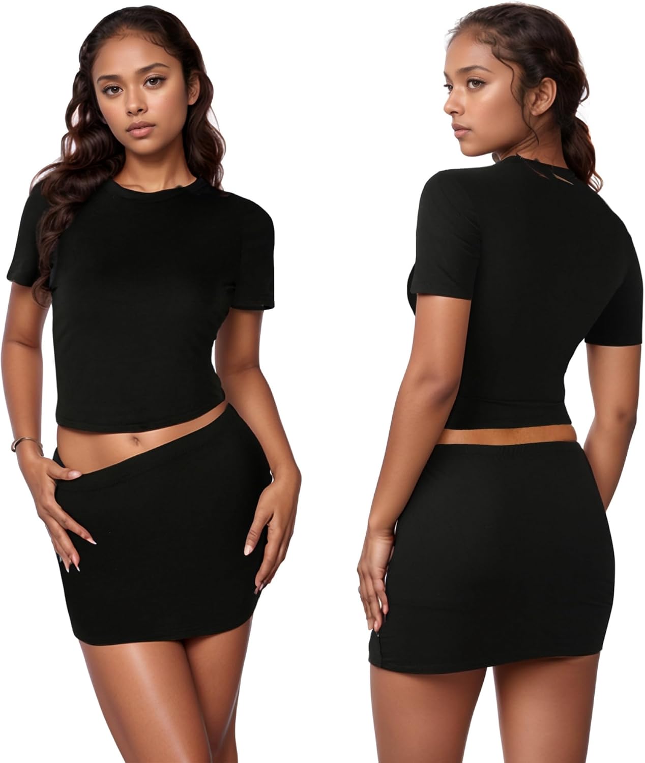 PORRCEY Women Sexy Casual 2 Piece Leopard Cheetah Print Party Club Bodycon Mini Dress - Image 4