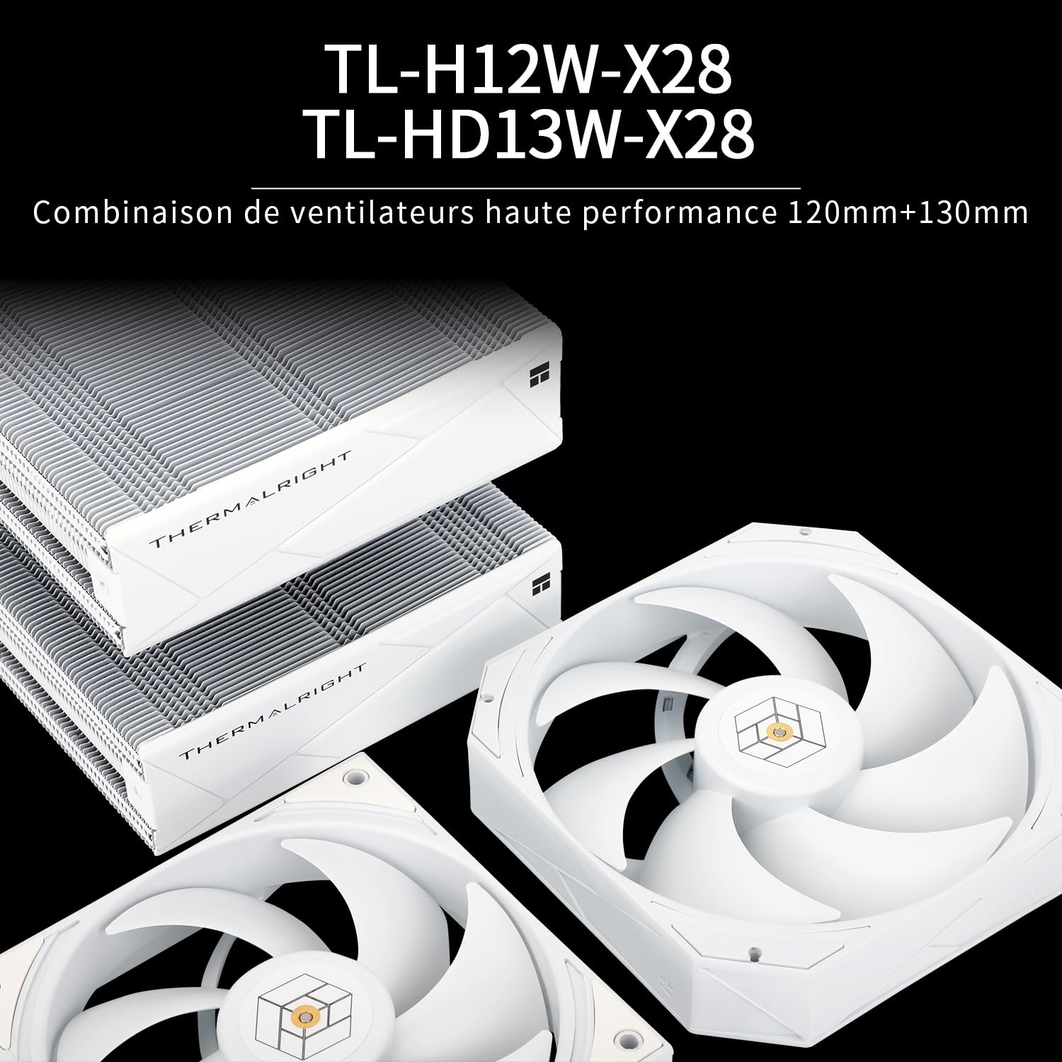 Thermalright Royal Pretor 130 White wentylator chłodzący CPU, z podwójną wieżą, 6 radiatorów procesora, wentylator Dual PWM, wysokowydajny wentylator PC, do AM4/AM5; Intel 1851/1700/1150/1151/1200