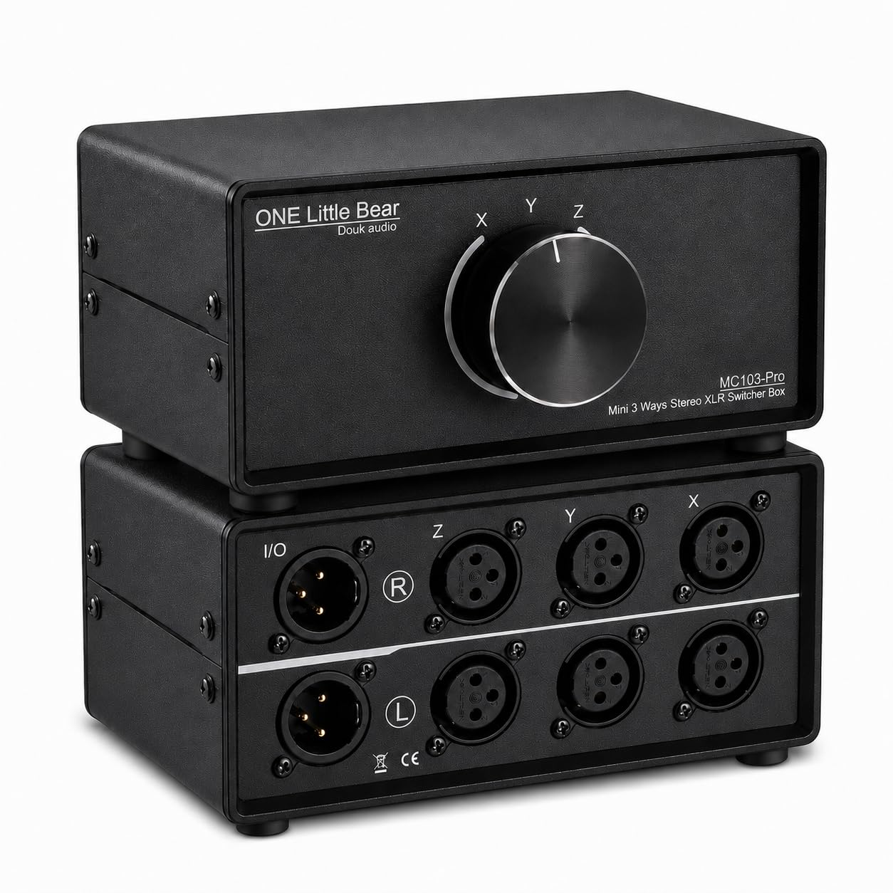 Nobsound 3-IN-1-OUT XLR Audio Switch: Balanced Passive Selector Stereo Converter for Multi Source Comparison Gold Plated Shielded Aluminum Studio HiFi Audiophile (MC103 Pro 3-in)-image-18