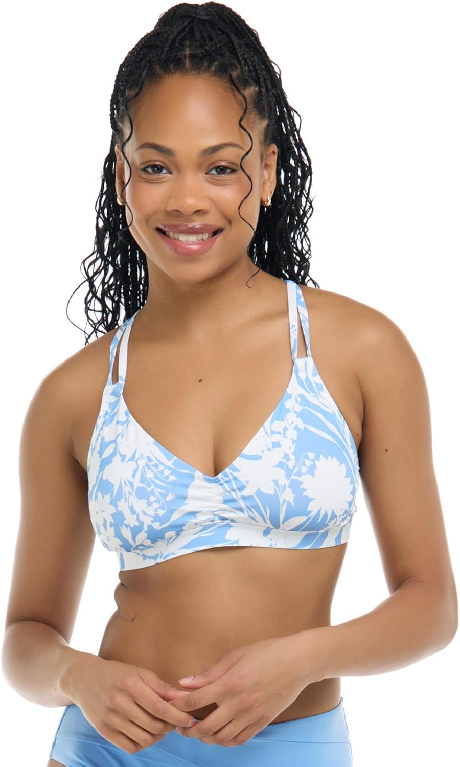 Skye Women's Standard Sarah D, DD, E, F Cup Bikini Top Swimsuit, Lola Floral