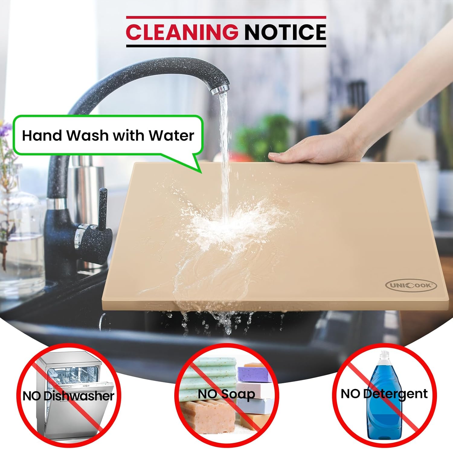 Size 24x18 Color beige Unicook Extra Large Pizza Stone 24”x18” for X-Large Home Ovens and Commercial Ovens, Rectangular Baking Stone, Ideal for Baking Crispy Pizzas, Bread and Cookies, Heavy Weight 16.6 lbs