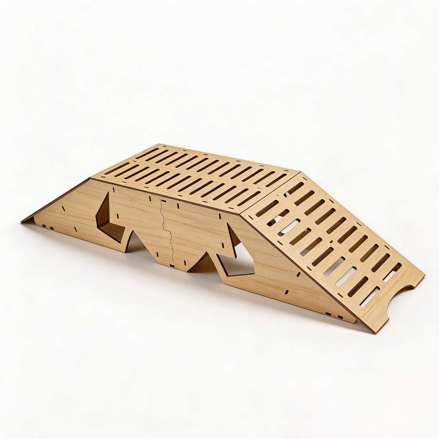 RC Crawler Obstacle Bridge for 1/18 1/24 Scale, Wooden RC Crawler Course Ramp for TRX4M SCX24 FCX24, Indoor Climbing Bridge Track Accessory, DIY Assembly