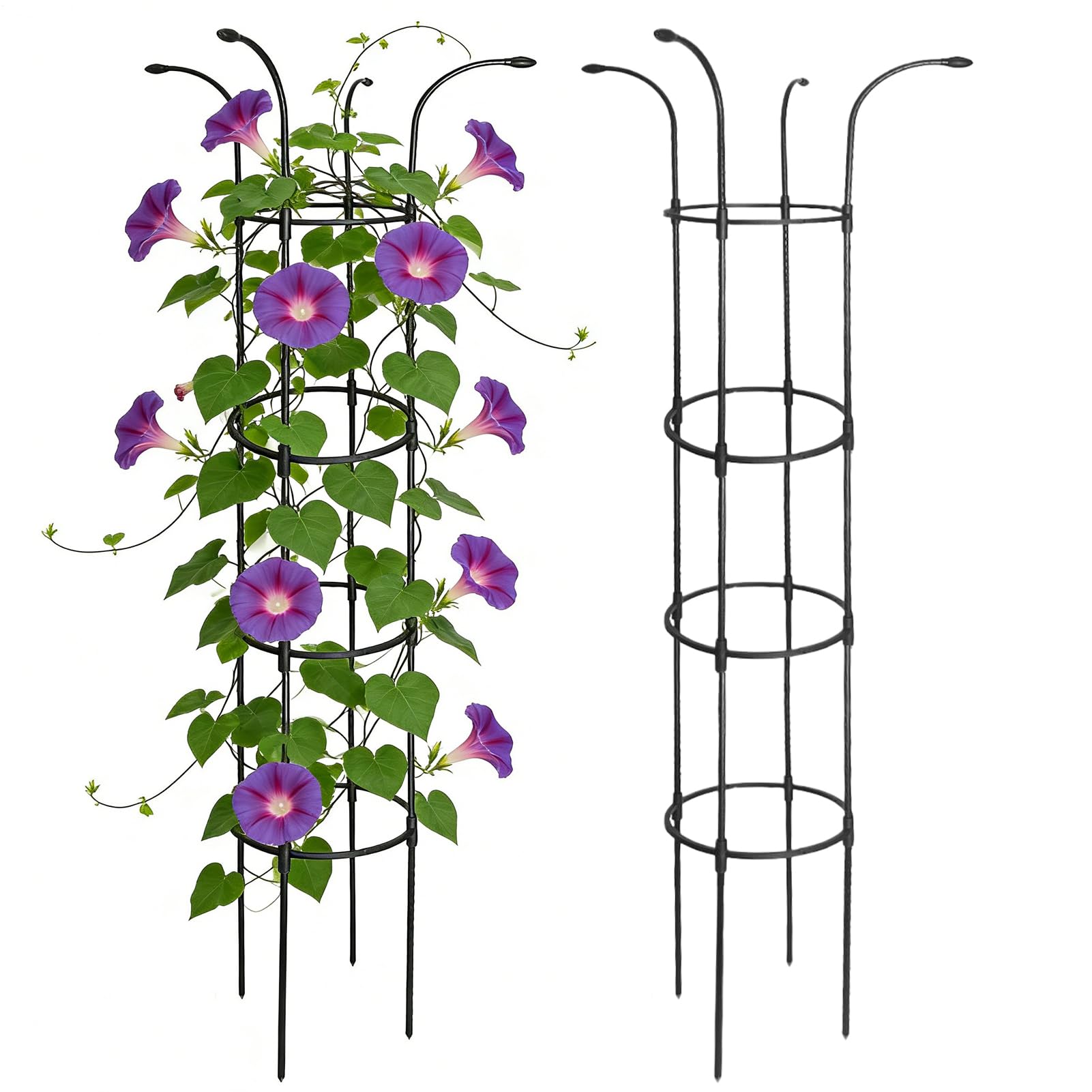 Treillis de jardin pour plantes grimpantes et légumes, tuteur parapluie vertical stable