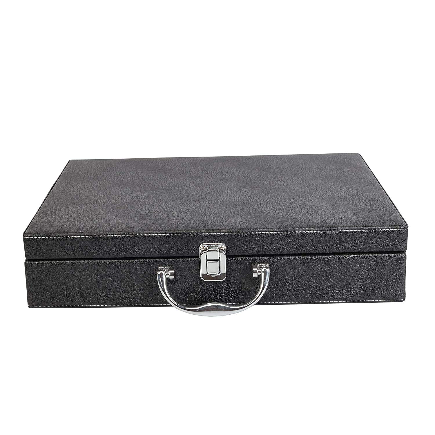 PANKATI® Faux Leather Watch Storage Organizer Box 18 Watches with Handle(Black) (B08XDDZVWW) Amazon Price History, Amazon Price Tracker